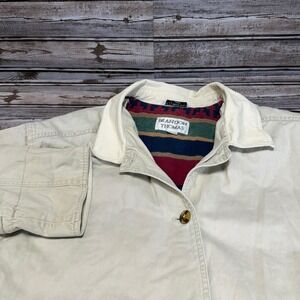 Brandon Thomas Beige‎ Corduroy Collar Quilted Lined Jacket See Pics for Sizing